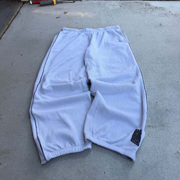 Nike Other - Vintage Nike Fleece Baggy Sweatpants with Ankle Zippers